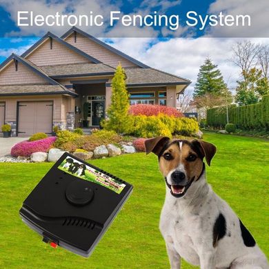 Электронный забор для собак - электропастух с 2-мя аккумуляторыми ошейниками Pet W-227, проводной