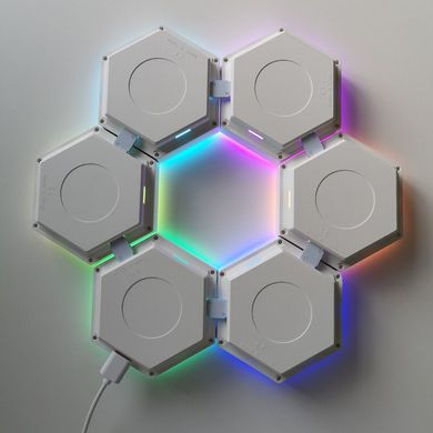 Модульный сенсорный LED светильник Quantum color, набор 6шт, Remote control, цветной