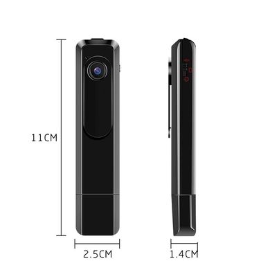 Мини камера - портативный видеорегистратор + диктофон Camsoy C181, Full HD 1080P, micro SD до 64 Гб, аккумулятор 560 мАч