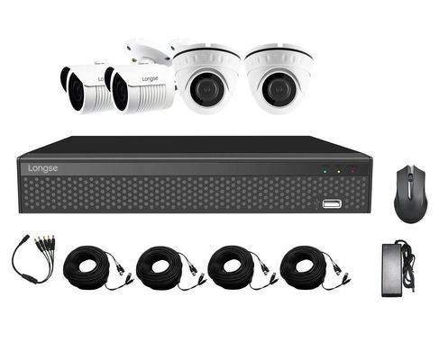 Комплект системы видеонаблюдения на 4 камеры Longse XVRA2004D2M2P200, 2 Мп, Full HD 1080P