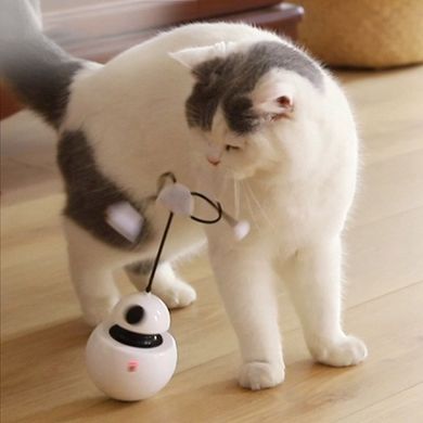 Интерактивная игрушка для кошек Pet Elite Robot-E 3in1, шар – вертушка с лазером и привлекающим кота звуком