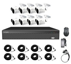 Комплект наружного видеонаблюдения на 8 камер Longse XVR208D8M200, 2 Мп, HD1080P
