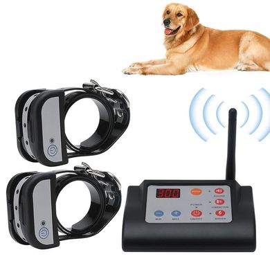 Беспроводной электронный забор для собак + электронный ошейник для дрессировки 2-х собак Petguider 883-2 (с 2-мя ошейниками)