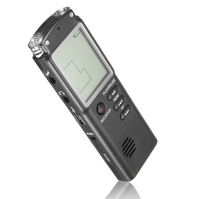 Диктофон цифровой с большим экраном DOITOP T-60, память 8 Гб, стерео, аккумуляторный