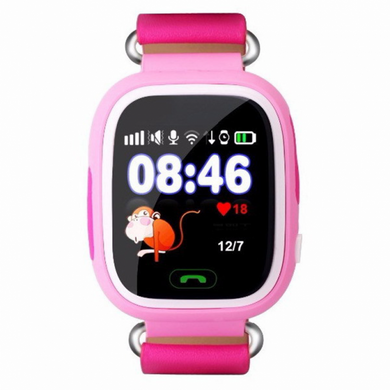 Детские умные смарт часы Smart Baby Watch Q90 с GPS трекером трекером Pink
