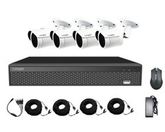 Комплект видеонаблюдения для улицы на 4 камеры Longse XVRA2004D4M200, 2 Мп, Full HD 1080P