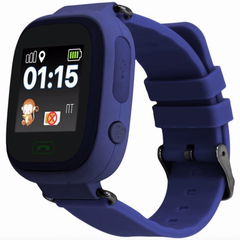 Детские умные смарт часы Smart Baby Watch Q90 с GPS трекером Dark Blue