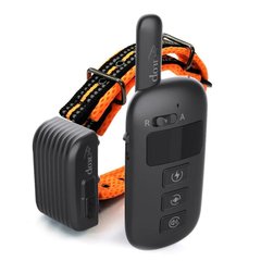 Электронный ошейник для собаки для дрессировки + антилай 2 в 1 Dobe DB 500, оранжевый ремешок