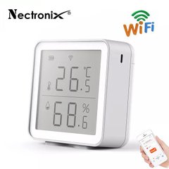 Wifi термометр гигрометр комнатный с датчиком температуры и влажности Nectronix TG-12w, приложение Tuya для Android & IOS