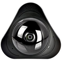 Панорамная wifi камера 360 рыбий глаз Unitoptek EC-P02, беспроводная, черная