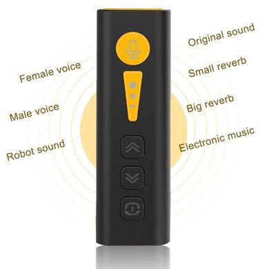 Изменитель голоса для мобильных телефонов Mamen I3K, преобразователь голоса, Bluetooth 5.0, 7 режимов, черный