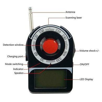 Детектор жучков и прослушки, обнаружитель скрытых камер i-Tech RF-3009 (усовершенствованная версия)