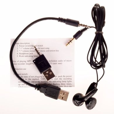 Мини диктофон c MP3 плеером Savetek 500, 16 Гб памяти, 18 часов записи