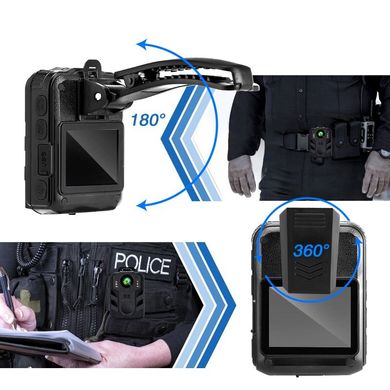 Нагрудный видеорегистратор полицейский на одежду Boblov WN9, FullHD 1080P, 170 градусов, 8 часов записи (усовершенствованная версия)