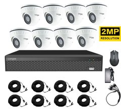 Система видеонаблюдения для магазина на 8 камер Longse XVR2008D8P200 kit, 2 Мп, HD1080P