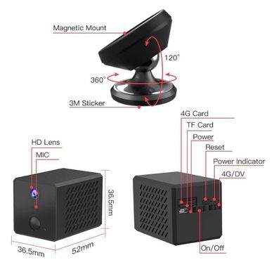 4G камера видеонаблюдения мини под СИМ карту Vstarcam CB72, 2 Мп, датчик движения, запись, Android & Iphone приложение