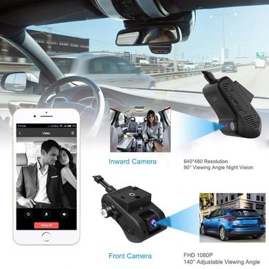 Автомобильный видеорегистратор с 4G + WIFI + GPS Jimi JC400P Aivision Cam с online передачей видео через интернет (внутренняя камера встроена в корпус)