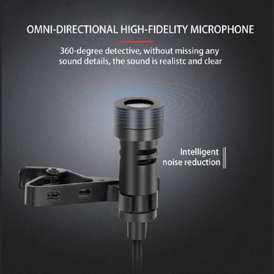 Беспроводной микрофон для телефона, смартфона петличный Savetek P7-UHF, до 50 метров