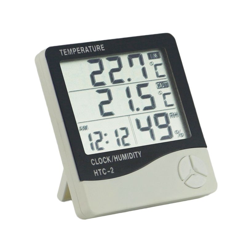 Электронный цифровой термометр гигрометр с выносным датчиком и часами .