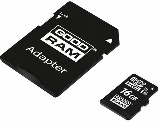 Карта памяти Goodram microSDHC 16GB UHS-I class 10 + adapter
